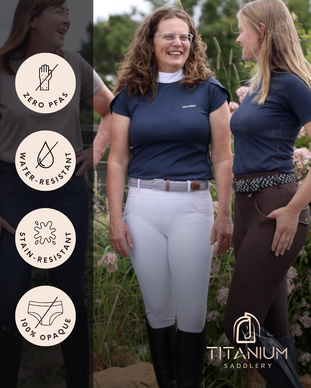 Titanium White Performance Breeches