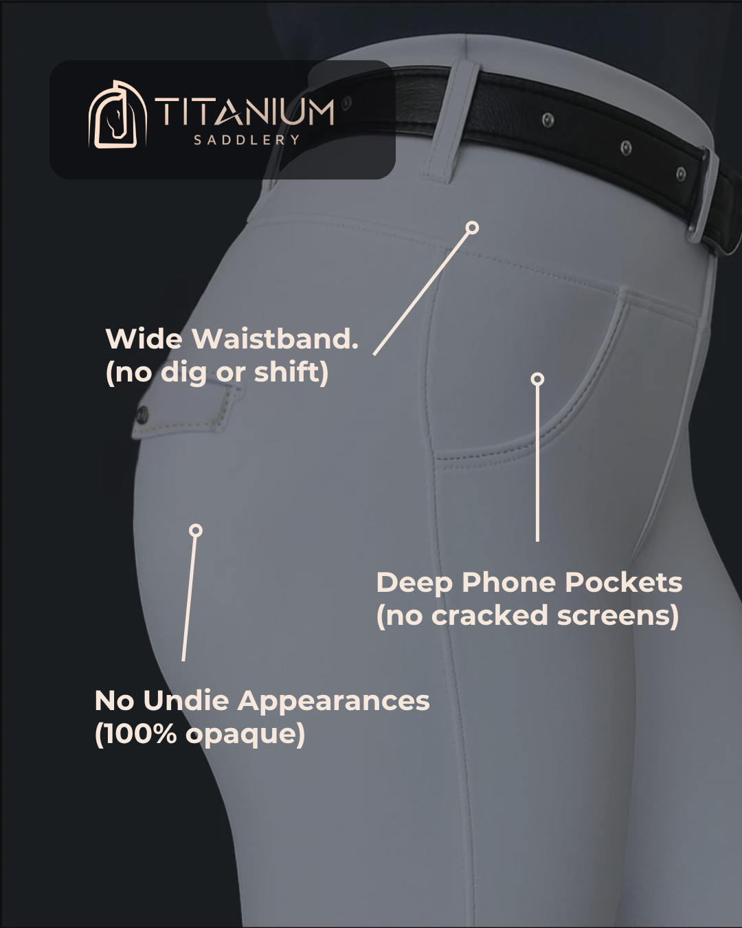 Titanium White Performance Breeches