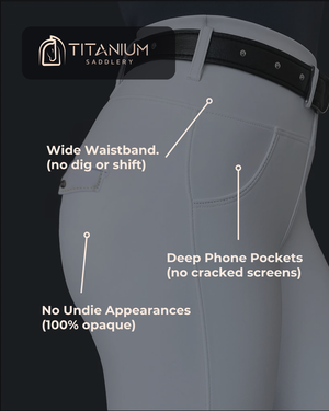 Titanium White Performance Breeches