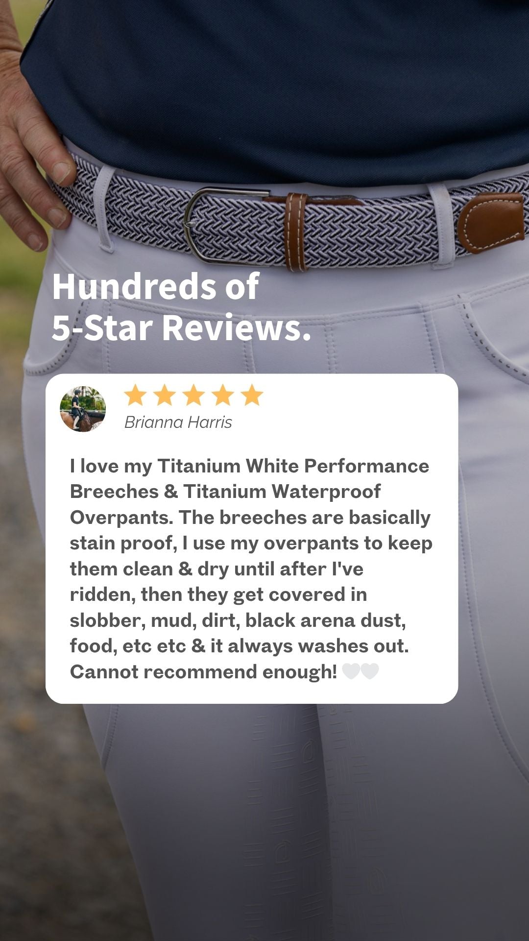 Titanium White Performance Breeches