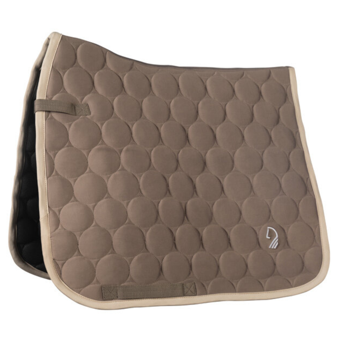 Taupe dressage saddle pad by Lauria Garrelli. Amalfi Sportive.