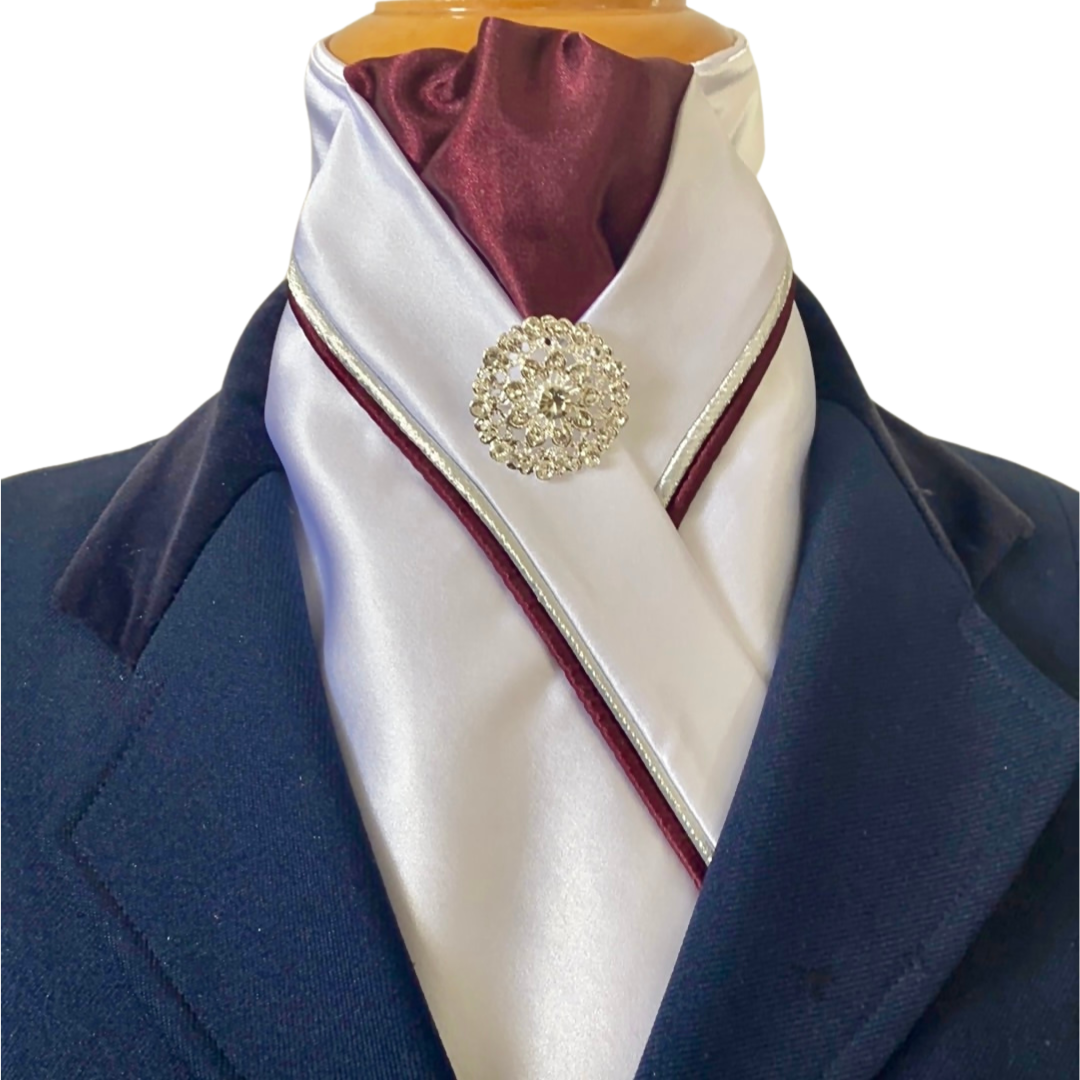 Stock Tie with Silver Piping and Colour