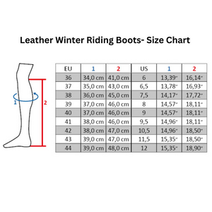 Leather Winter Riding Boots - Brown