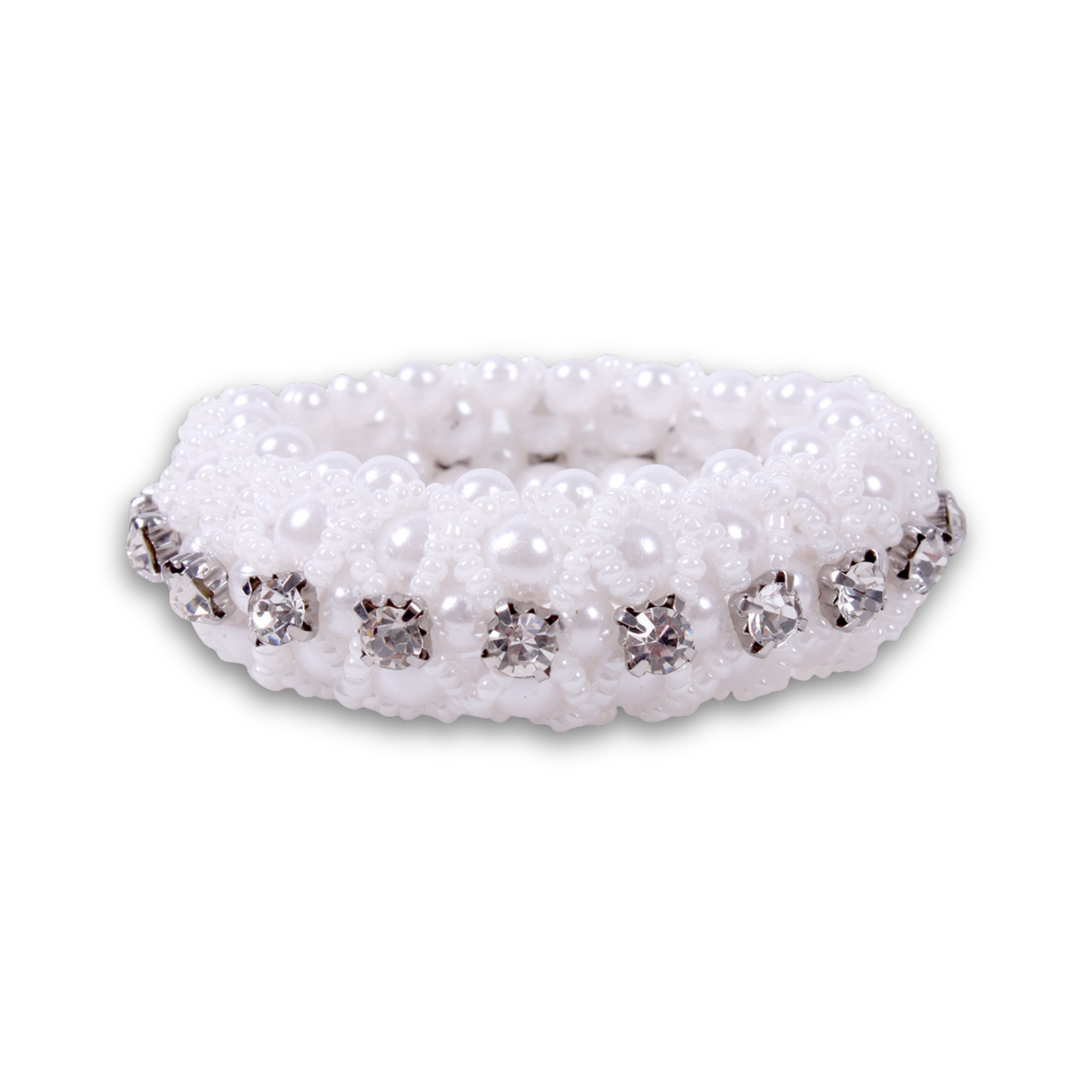 Pearl and Diamante Hair Scrunchie