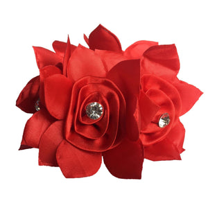 Rose Hair Scrunchie with Diamantes