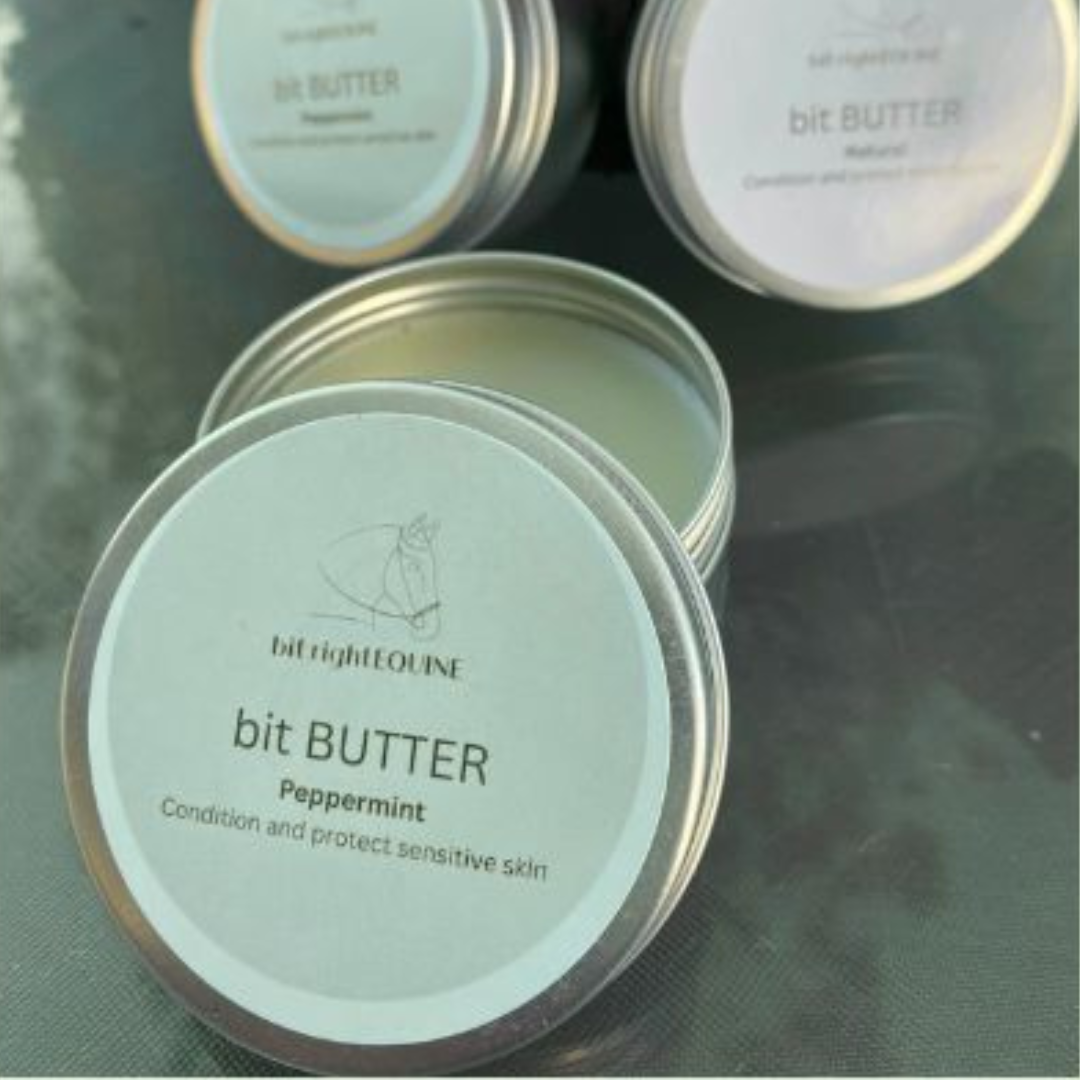 tin of all natural bit butter for horses
