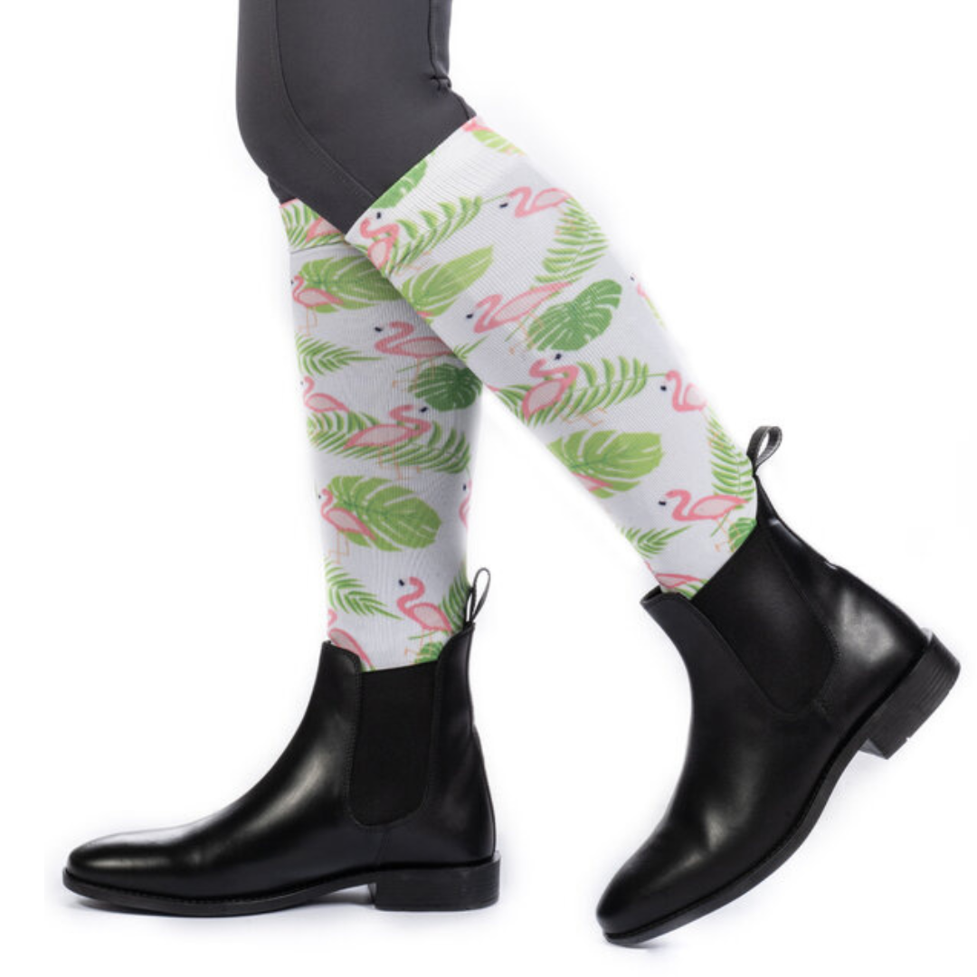 flamingo-equestrian-socks-model