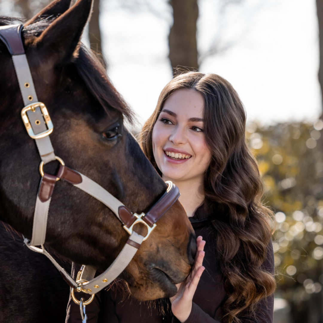 Luna Leather and Webbing Halter