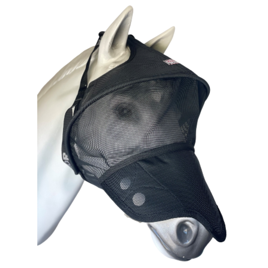 black horse fly mask solar veil